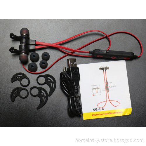 Wireless Sport Headphones Bluetooth 4.1 Stereo Earphone Smart Magnet Function Headset With Microphone